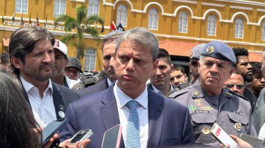 SAO PAULO (SP), Brezilya 10 / 15 / 2024 - Sao Paulo 'daki ROTA genel merkezinde düzenlenen basın toplantısında Sao Paulo' daki elektrik eksikliği (oslaim brito / thenews2)