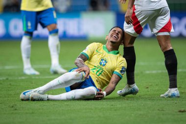 Brasilia (DF), 10 / 15 / 2024 - Brezilya ile Peru arasındaki maçta Rodrygo, 2026 Dünya Kupası elemeleri için geçerli, 15 Ekim 2024 akşamı, Arena BRB Mane Garrincha 'da. (ronaldo barreto / the newws2)