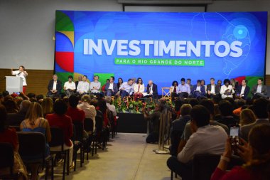 NATAL (RN), Brezilya 10 / 16 / 2024 - Cumhurbaşkanı Luiz Inacio Lula da Silva ve altı bakanıyla birlikte bu öğleden sonra Natal 'daki Devlet Okulu' nda