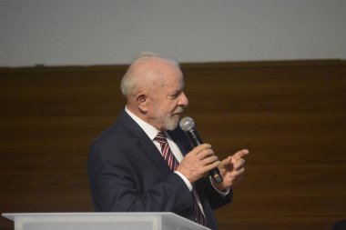 NATAL (RN), Brezilya 10 / 16 / 2024 - Cumhurbaşkanı Luiz Inacio Lula da Silva ve altı bakanıyla birlikte Natal 'daki Devlet Okulu' nda (jose aldenir / thews2)