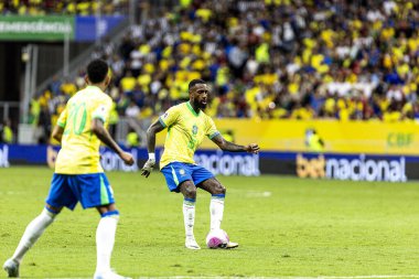 Brasilia (DF), Brezilya 10 / 15 / 2024 - Brezilya ve Peru arasındaki maçta Brezilya 'lı oyuncu Gerson, 2026 Dünya Kupası elemeleri için geçerli, Arena BRB Mane Garrincha (pedro paulo diaz / theenews2)