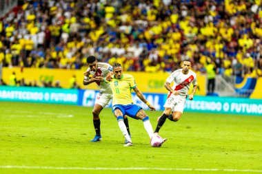 Brasilia (DF), Brezilya 10 / 15 / 2024 - Brezilya 'lı oyuncu Raphinha, 2026 Dünya Kupası elemelerinin 10. turunda Brezilya ile Peru arasında oynandı (pedro paulo diaz / theenews2)