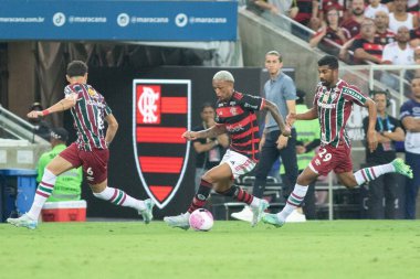 Rio de Janeiro (RJ), 10/17/2024 - BRAZILIAN/FLAMENGO/ FLUMINENSE/RJ - Player Matheus Goncalves during the match between Flamengo and Fluminense, valid for the 30th round of the Brazilian series A 2024 (erica martin / thenews2) clipart