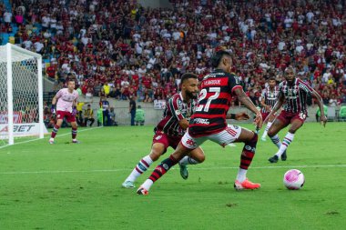 Rio de Janeiro (RJ), 10 / 17 / 2024 - BRAZILIAN / FLAMENGO / FLUMINENSE / RJ - Oyuncu Bruno Henrique, Flamengo ve Fluminense arasında oynanan karşılaşma sırasında, Brezilya serisi A 2024 'ün 30. turu (erica Martin / thenews2)