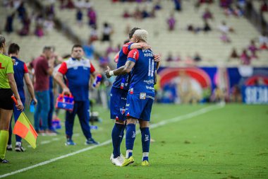 Fortaleza (CE), 10 / 16 / 2024 SOCCER / BRAZILIAN / CHAMPIONSHIONSHIP / ForTALEZA / ATLETICO MG Marinho Fortaleza 'dan gol atıyor ve Fortaleza ile Atletico-MG (Ic moreira / thenews2)
