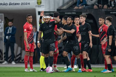 Sao Paulo (SP), Brezilya 10 / 17 / 2024 - Brezilya Futbol Şampiyonası 'nın 30. turu için geçerli olan Corinthians ve Athletico-PR maçı, bu Perşembe gecesi, Neo Quimica Arena' da (ronaldo barreto / thews2)