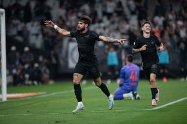 Sao Paulo (SP), Brezilya 10 / 17 / 2024 - Yuri Alberto, Brezilya Futbol Şampiyonası 'nın 30. turu (ronaldo barreto / theenews2) için geçerli olan Corinthians ve Athletico-PR arasındaki maçtaki golünü kutluyor)