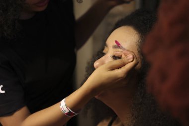 Sao Paulo (SP), 10 / 18 / 2024 - SPFW N58 / SHOW / FASHION Arkaplan ve Az Marias Moda Haftasının güzelliği Sao Paulo Moda Haftası, SPFW n58, 18 Ekim 2024 Cuma günü Oficina tiyatrosunda gerçekleşecek. (Leco Viana / Newws2)