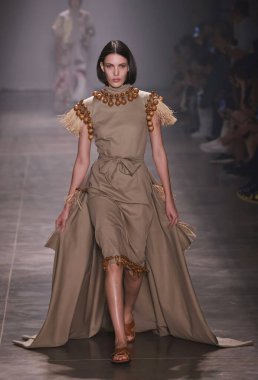 Sao Paulo (SP), 10 / 18 / 2024 - Sao Paulo Moda Haftası 'nın beşinci gününde Sou de Algodao moda gösterisi (SPFW), Brezilya Kültür Pavyonu' nda, başkentin güneyinde, Ibirapuera Park 'ta. 