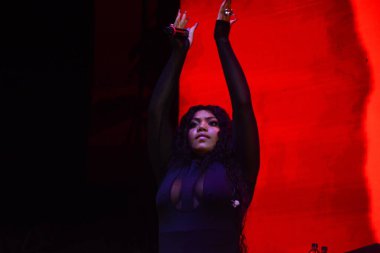 NATAL (NR), Brezilya 19 / 10 / 2024 - Şarkıcı Duquesa, 19 Ekim 2024 Cumartesi gecesi Natal kentinde düzenlenen MADA Festivali 'nde sahne aldı. (Fotoğraf: Jos Aldenir / Thenews2 / Depozito Fotoğrafları) 