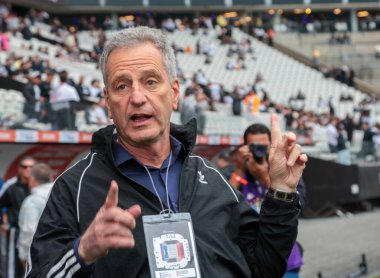 Sao Paulo (SP), 10 / 20 / 2024 - BRAZILIAN CUP / CORINTHIANS VS FLAMENGO - Flamengo başkanı Rodolfo Landim, Corinthians ve Flamengo (Tomze Fonseca / Thenews2) 