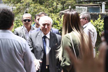 Sao Paulo (SP), 10/22/2024 - Former President of Brazil Michel Temer participates with candidate Ricardo Nunes (MDB), participates in a lunch with the presence of former president Jair Bolsonaro, Governor Tarcisio de Freitas. (Leco Viana/Thenews2) clipart