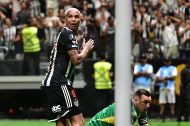 BELO HORIZONTE (MG), 10 / 22 / 2024 - COPA LIBERTADORES / ATLETICO-BRA / RIVER PLATE-ARG - Oyuncu Deyverson, Atletico ve River Plate arasında oynanan ve Copa Libertadores için geçerli olan maçta amacını kutluyor. 