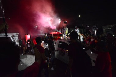 Natal, Brezilya: 10.24.2024 - Recife Belediye Başkanı - Joao Campos (PSB), Natal 'da 13 maç yaptı. Recfe şehrinin belediye başkanı, 2024 seçimlerinin ilk turunda tekrar seçildi, Joao Kamp-psb, katıldı. (Jose Aldenir / Newws2)