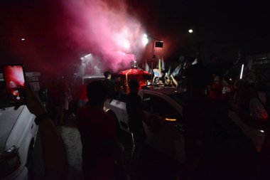 Natal, Brezilya: 10.24.2024 - Recife Belediye Başkanı - Joao Campos (PSB), Natal 'da 13 maç yaptı. Recfe şehrinin belediye başkanı, 2024 seçimlerinin ilk turunda tekrar seçildi, Joao Kamp-psb, katıldı. (Jose Aldenir / Newws2)