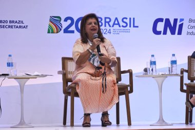 Sao Paulo (sp), 10 / 24 / 2024 b20 / summit / brasil - dergi luiza 'nın CEO' su, luiza helena trajano insan sermayesinin potansiyelini ortaya çıkarırken: insanları küresel bir sorunla karşı karşıya nasıl koruyup güçlendirecektir (leco viana / thenews2) 