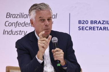 Sao Paulo (sp), 10 / 24 / 2024 b20 / summit / brasil- jon avcı başkan yardımcısı ve stratejik büyüme ana kartı, diyalog sırasında: sürdürülebilir ve kapsayıcı büyümedeki özel sektörün rolü (leco viana / thenews2)) 