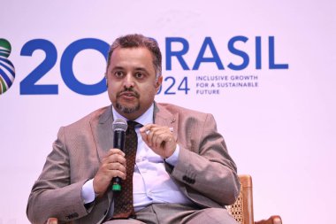 Sao Paulo, 10 / 24 / 2024 - Musaab almulla Enerji ve ekonomik içgörü başkan yardımcısı Suudi aramco, gelecekte b20 zirvesi brasil 'de net-sıfır geçişine doğru ilerlerken. (Leco Viana / Newws2)