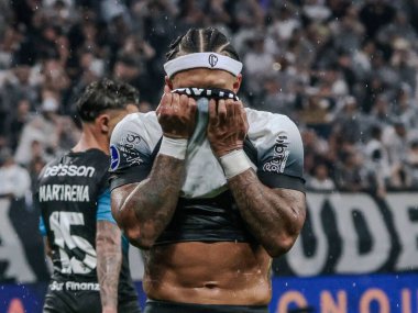 Sao Paulo (sp), Brezilya 10 / 24 / 2024 - korintliler ve yarışçılar arasındaki maç sırasında Memphis depay, copa sul-americana 'nın Neo Quimica Arena' da (tomze fonseca / thenews2)