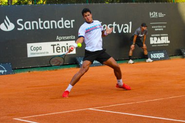 Curitiba (pr), Brazil 10 / 25 / 2024 - Atp Challenger Curitiba tenisçisi Gustavo Heide çeyrek finalleri için Brezilya düellosu arkadaşı Alves 6 / 3 6 / 7 6 / 2 'yi yendi (Edson de souza / thenews2)