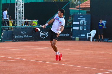 Curitiba (pr), Brazil 10 / 25 / 2024 - Atp Challenger Curitiba tenisçisi Gustavo Heide çeyrek finalleri için Brezilya düellosu arkadaşı Alves 6 / 3 6 / 7 6 / 2 'yi yendi (Edson de souza / thenews2)