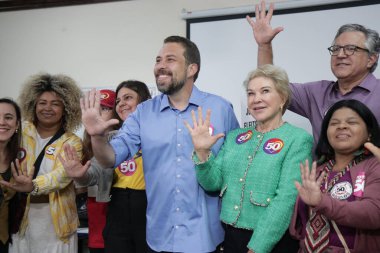 Sao Paulo, (sp) Brazil - 10 / 27 / 2024 - Sao Paulo, guilherme Boulos (Psol) belediye başkan yardımcısı adayı, Marta Suplicy, Marina Silva (fabricio bomjardim / thenews2))
