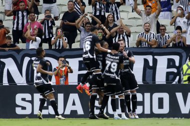 Fortaleza (ce), 10/26/2024- saulo mineiro from ceara scores and celebrates his goal in the match between ceara (ce) x paysandu (pa), for the 34th round of the 2024 brazilian championship series b. (Lc Moreira/Thenews2) clipart