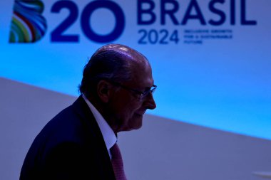 Sao Paulo (sp), Brezilya 10 / 25 / 2024 açılış konuşması sözcüsü: Geraldo Alckmin, Brezilya başkan yardımcısı ve kalkınma, endüstri, ticaret ve hizmetlerden sorumlu bakan 20 - b20 zirve brasil (leco viana / theenews2)