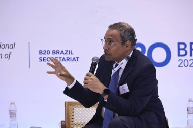 Sao paulo (sp), 10/25/2024 - mr. R. Mukundan, vice-president of the confederation of indian industry and managing director and ceo of tata chemicals limited, during the panel 