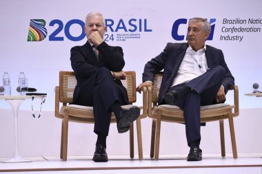 Sao Paulo (sp), 10 / 25 / 2024 - Marco Stefanini, küresel CEO ve kurucu, stefanini, panel sırasında politikalardan eyleme: b20 brasil girişimlerinin mirası 