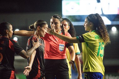 Cariacica, 10/26/2024 - angelina from the brazilian national team in a match between brazil and colombia, for the women's friendly football match between the brazil and colombia national teams. (Mayra Ferreira dos santos/Thenews2) clipart