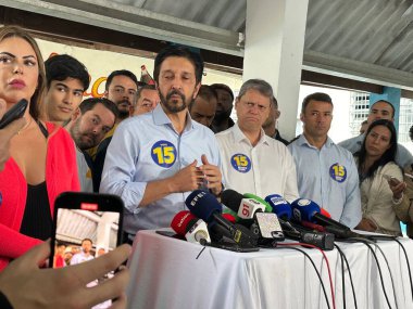 Sao Paulo (sp), Brezilya 10 / 27 / 2024 - Ricardo rahibelerinin (mdb) yeniden seçilmesi için aday, Socorro 'daki ee don duarte leopoldo e silva devlet okulunda (oslaim brito / theenews2)