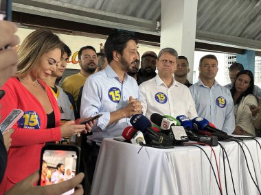 Sao Paulo (sp), Brezilya 10 / 27 / 2024 - Ricardo rahibelerinin (mdb) yeniden seçilmesi için aday, Socorro 'daki ee don duarte leopoldo e silva devlet okulunda (oslaim brito / theenews2)