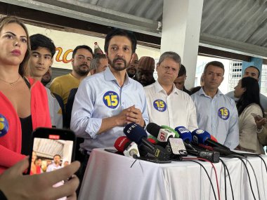 Sao Paulo (sp), Brezilya 10 / 27 / 2024 - Ricardo rahibelerinin (mdb) yeniden seçilmesi için aday, Socorro 'daki ee don duarte leopoldo e silva devlet okulunda (oslaim brito / theenews2)