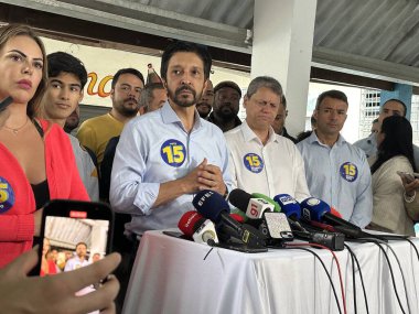 Sao Paulo (sp), Brezilya 10 / 27 / 2024 - Ricardo rahibelerinin (mdb) yeniden seçilmesi için aday, Socorro 'daki ee don duarte leopoldo e silva devlet okulunda (oslaim brito / theenews2)