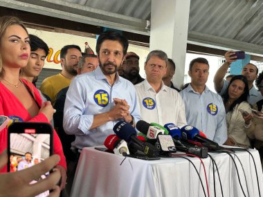 Sao Paulo (sp), Brezilya 10 / 27 / 2024 - Ricardo rahibelerinin (mdb) yeniden seçilmesi için aday, Socorro 'daki ee don duarte leopoldo e silva devlet okulunda (oslaim brito / theenews2)