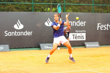 Curitiba (pr), 10 / 27 / 2024 - ATP meydan okuyucu curitiba finalinde, tenisçi Jaime faria (por) Felipe meligeni 'yi (bra) 6 / 4 6 / 4 yendi ve orta sahada oynanan maçta şampiyon oldu. (Edson de souza / The Newws2)