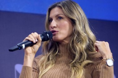 sao paulo (sp), 10/28/2024: gisele bundchen at vtex day on june 5, 2023, sao paulo, brazil. Gisele bundchen, 44 years old, is pregnant with her third child. (Leandro Chemalle/Thenews2)  clipart