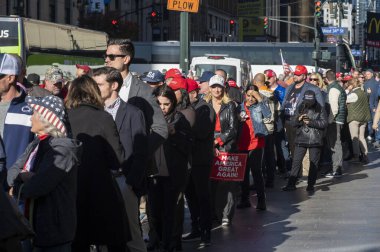 New York, ABD: 27 Ekim 2024 - Cumhuriyetçi başkan adayı, eski ABD 'li Donald Trump destekçileri New York' taki Madison Square Garden 'da kampanya mitingi düzenledi. (m10 'lar / Newws2)