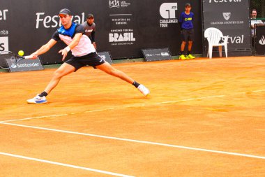 Curitiba (pr), 10 / 27 / 2024 - ATP meydan okuyucu curitiba finalinde, tenisçi Jaime faria (por) Felipe meligeni 'yi (bra) 6 / 4 6 / 4 yendi ve orta sahada oynanan maçta şampiyon oldu. (Edson de souza / The Newws2)