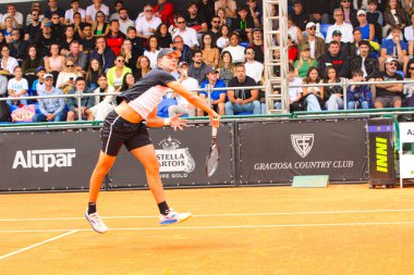 Curitiba (pr), 10 / 27 / 2024 - ATP meydan okuyucu curitiba finalinde, tenisçi Jaime faria (por) Felipe meligeni 'yi (bra) 6 / 4 6 / 4 yendi ve orta sahada oynanan maçta şampiyon oldu. (Edson de souza / The Newws2)