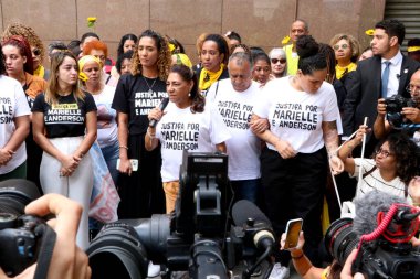 Rio de Janeiro (rj), 10 / 30 / 2024 anielle Franco, Marielle Francos 'un kız kardeşi olan ırk eşitliği bakanı, duruşmayı izlemek için ailesiyle birlikte geliyor. (Jose Lucena / The Newws2)