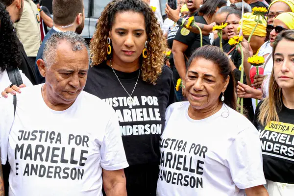 Rio de Janeiro (rj), 10 / 30 / 2024 anielle Franco, Marielle Francos 'un kız kardeşi olan ırk eşitliği bakanı, duruşmayı izlemek için ailesiyle birlikte geliyor. (Jose Lucena / The Newws2)