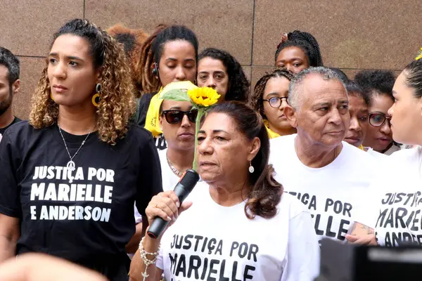 Rio de Janeiro (rj), 10 / 30 / 2024 anielle Franco, Marielle Francos 'un kız kardeşi olan ırk eşitliği bakanı, duruşmayı izlemek için ailesiyle birlikte geliyor. (Jose Lucena / The Newws2)