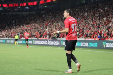 Curitiba (Pr), Brezilya 11 / 02 / 2024 taraftarları Cumartesi gecesi ligga arena 'da Brezilya serisinin 32. turu için geçerli olan atletizo ve vitoria arasında oynanan karşılaşmada (2). (Edson De Souza / Yeniler 2)