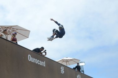 Natal (rn), Brazil 2/11/2024 - festival/tamo junto/bb/rn - the highlights of brazilian skateboarding, augusto akio and raicca ventura, participate in the tamo junto bb festival - from banco do brasil (jose aldenir / thenews2) clipart