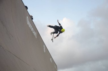 Natal (rn), Brazil 2/11/2024 - raicca ventura won the women's open at arena das dunas, which was attended by olympic medalists rayssa leal and isaquias queiroz who, after the competition, took photos   clipart