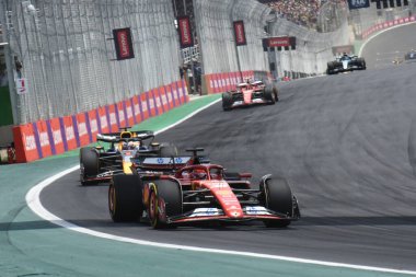 Sao Paulo (sp), Brazil 11 / 02 / 2024 Sürücü Charles Leclerc - ferrari # 16, Cumartesi günü Interlagos pistinde (julio dpaula / thenews2) gerçekleştirilen sao paulo gp sprint yarışında)