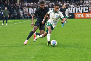 Sao Paulo (sp), 11 / 04 / 2024 - Brezilyalı / Corinthians vs palmeiras the player estevao from palmeiras in a game in corinthians and palmeiras, Geçerli olan 32. tur Brezilya Futbol Şampiyonası (leco viana / thenews2)