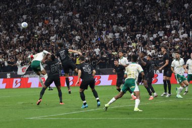 Sao Paulo (sp), 11 / 04 / 2024 - Brezilya / Corinthians vs palmeiras - bu pazartesi gecesi (ronaldo barreto / thews2) 2024 Brezilya futbol şampiyonasının 32. turu için geçerli olan Corinthians ve palmeiras arasındaki maç)